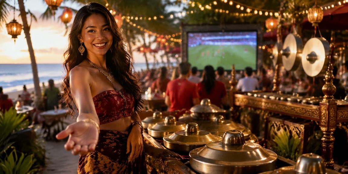 Pemain menikmati casino online mg108 di tepi pantai yang indah